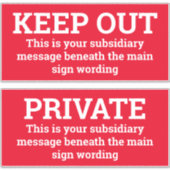 Sticker Signes d'avertissement - Deux signes en tant que S (Devant)