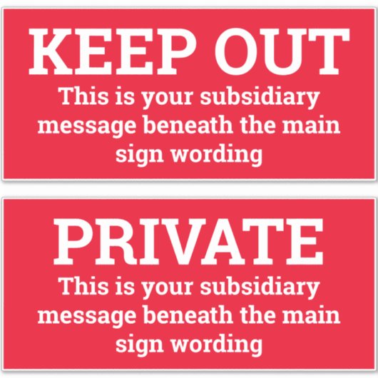 Sticker Signes d'avertissement - Deux signes en tant que S (Devant)