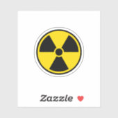 Sticker Signes de prudence jaune radioactif Danger Nucléai (Feuille)