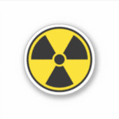 Sticker Signes de prudence jaune radioactif Danger Nucléai (Devant)