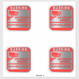 Sticker Signes de surveillance vidéo, avertissement