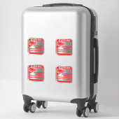 Sticker Signes de surveillance vidéo, avertissement (Sur valise)