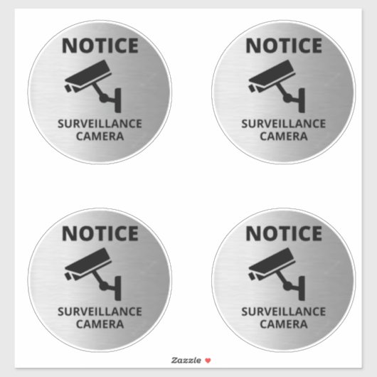 Sticker Signes de surveillance vidéo, avertissement (Feuille)
