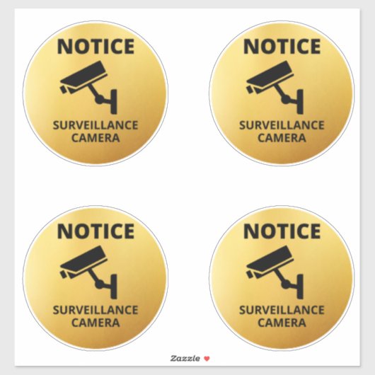 Sticker Signes de surveillance vidéo, avertissement (Feuille)