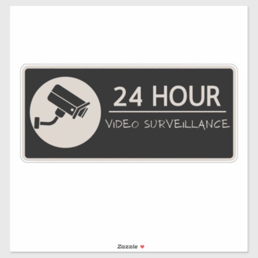 Sticker Signes de surveillance vidéo, avertissement (Feuille)