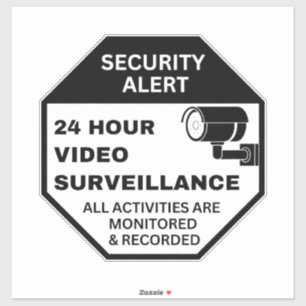 Sticker Signes de surveillance vidéo, Sécurité CCTV des en