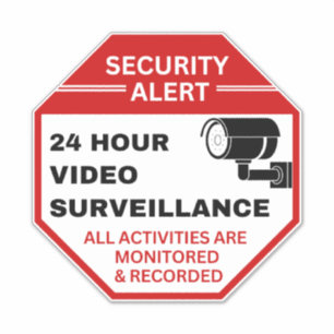 Sticker Signes de surveillance vidéo, Sécurité CCTV des en