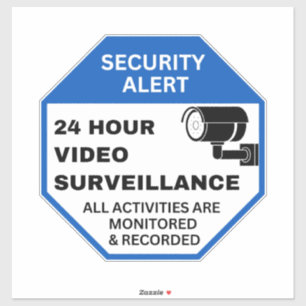 Sticker Signes de surveillance vidéo, Sécurité CCTV des en