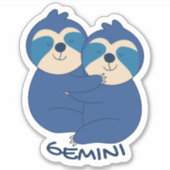 STICKER SIGNES ZODIAC AVEC PARCOURS ET GEMINI DE CAFÉ (Devant)
