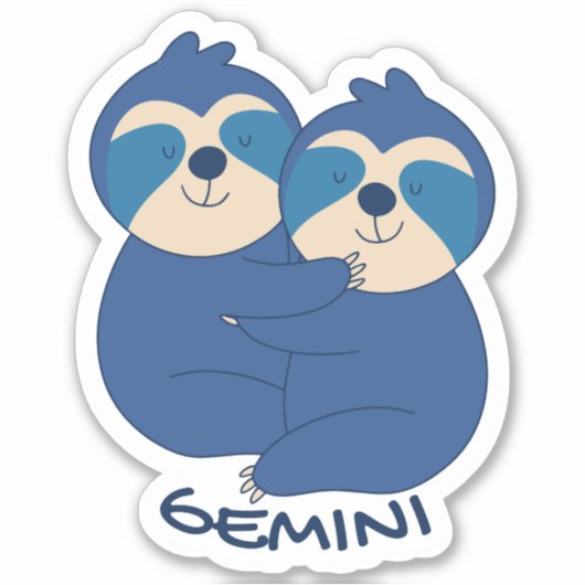 STICKER SIGNES ZODIAC AVEC PARCOURS ET GEMINI DE CAFÉ (Devant)