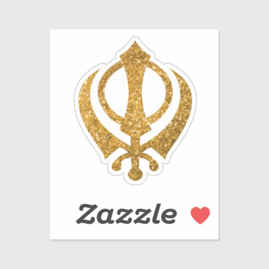 Sticker Sikh Khanda "Sans peur et libre" (Feuille)