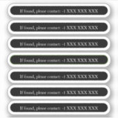 Sticker S'Il Est Trouvé, Veuillez Contacter L'Autocollant  (Devant)