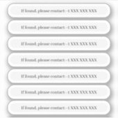 Sticker S'il est trouvé, veuillez contacter/revenir à x6 (Devant)