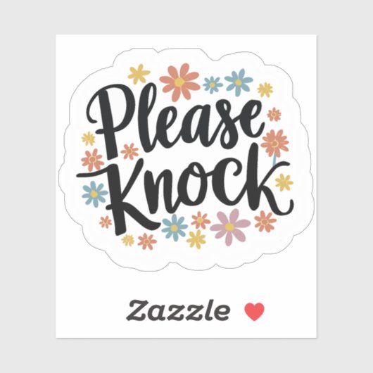 Sticker S'Il Vous Plaît Frapper (Feuille)