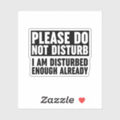 Sticker S'Il Vous Plaît, Ne Dérangez Pas Suffisamment Je S (Feuille)