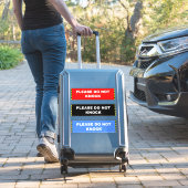 Sticker S'Il Vous Plaît Ne Pas Frapper Les Signes - Porte (Valise Insitu)