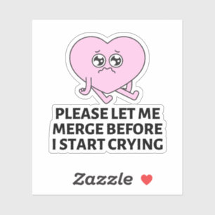 Sticker S'Il Vous Plaît, Permettez-Moi De Fusionner Avant