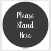 Sticker S'il vous plaît restez ici confortablement noir gr (Feuille)