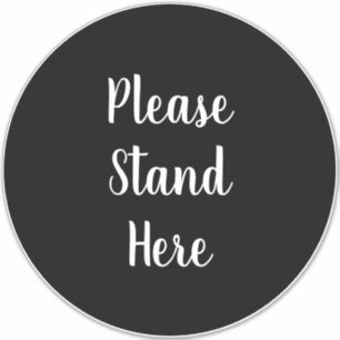 Sticker S'il vous plaît restez ici confortablement noir gr