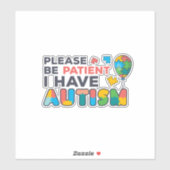Sticker S'Il Vous Plaît, Soyez Patients, J'Ai Des Puzzles  (Feuille)