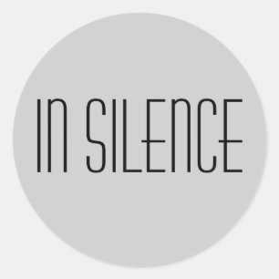 Sticker Silence : gris moderne