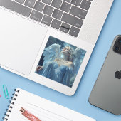 Sticker Silence Skybound : Angel du Voile de minuit (Ordinateur portable avec iPhone)