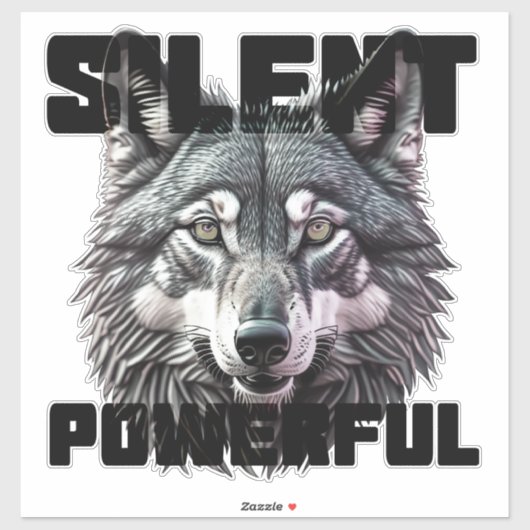 Sticker Silencieux et puissant (Feuille)