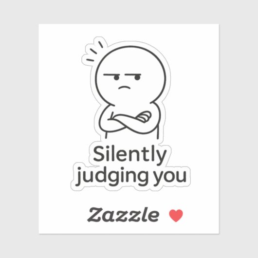 Sticker Silently Judging You - Sarcastic Expression (Feuille)