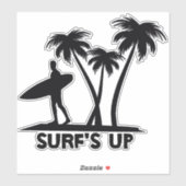 Sticker Silhoette Surfer (Feuille)