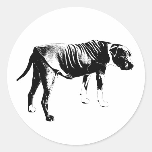 Sticker Silhouet, Fel Rand (Voorkant)