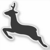 Sticker Silhouette à sauts noirs et blancs (Devant)