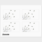 Sticker Silhouette aux oiseaux volants (Feuille)