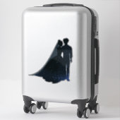 Sticker Silhouette Bleu étincelant mariée et colle de mari (Sur valise)