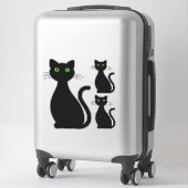 Sticker Silhouette Chat Noir (Sur valise)