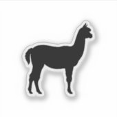 Sticker Silhouette d'alpaga mignonne (Devant)