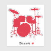 Sticker Silhouette de batterie (Feuille)