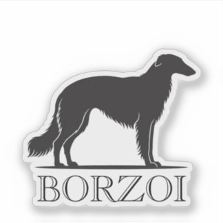Sticker Silhouette de Borzoï