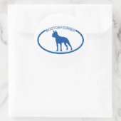 Sticker Silhouette de Boston Terrier (Sac)