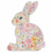 Sticker Silhouette de Bunny Floral (Devant)