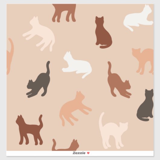 Sticker Silhouette de chat (Feuille)