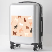 Sticker Silhouette de chat (Sur valise)