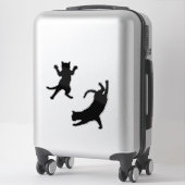 Sticker Silhouette de chat drôle (Sur valise)
