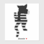 Sticker Silhouette de chat noir (Feuille)