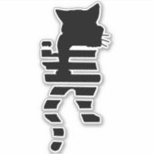 Sticker Silhouette de chat noir (Devant)