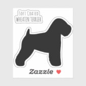 Sticker Silhouette de chien de Terrier à revêtement doux (Feuille)