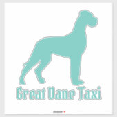Sticker Silhouette de Grand Danois transparente (Feuille)