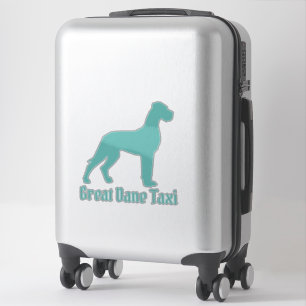 Sticker Silhouette de Grand Danois transparente