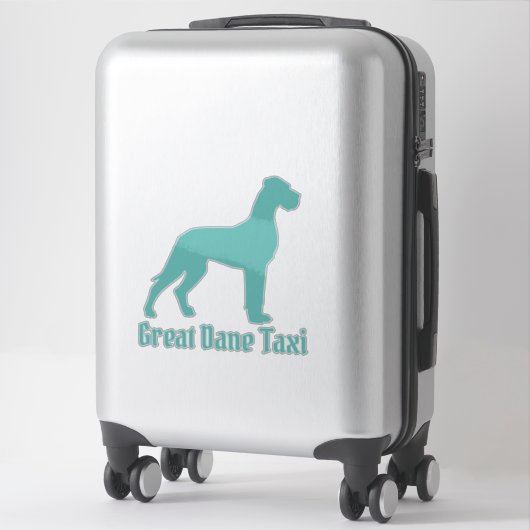 Sticker Silhouette de Grand Danois transparente (Sur valise)