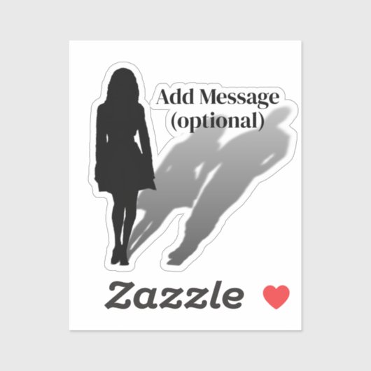 Sticker Silhouette de la femme disparue (Feuille)