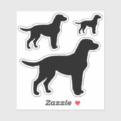 Sticker Silhouette de Labrador Retriever (Feuille)